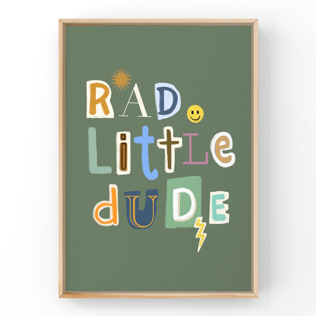 Rad little Dude by Little Peach & Pip | Art Print Art Prints Little Peach + Pip 