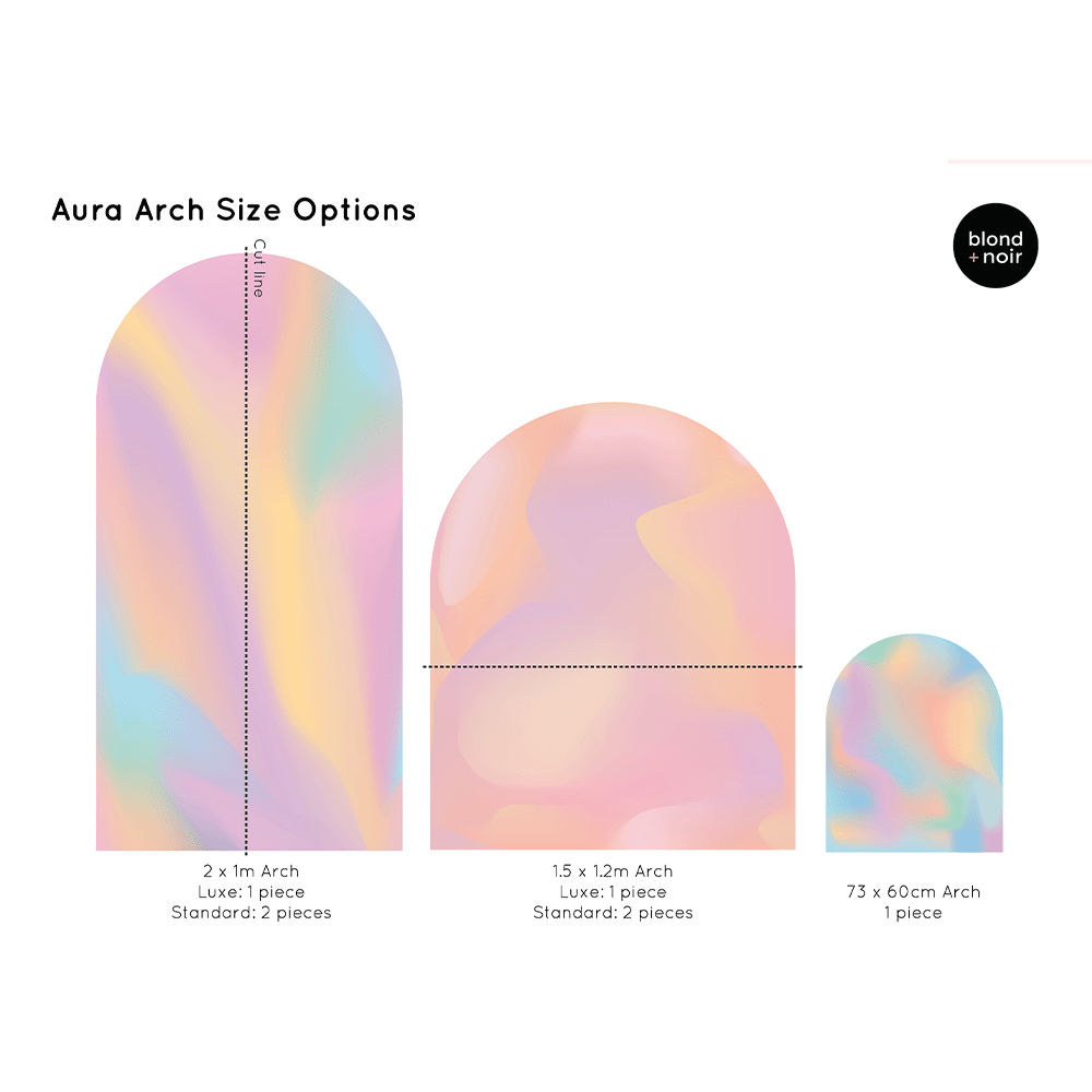 Aura Arches | Removable PhotoTex Wallpaper Arches Blond + Noir 