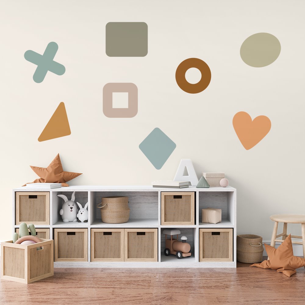 Big Retro Shapes | Wall Decals Wall Decals Blond + Noir 