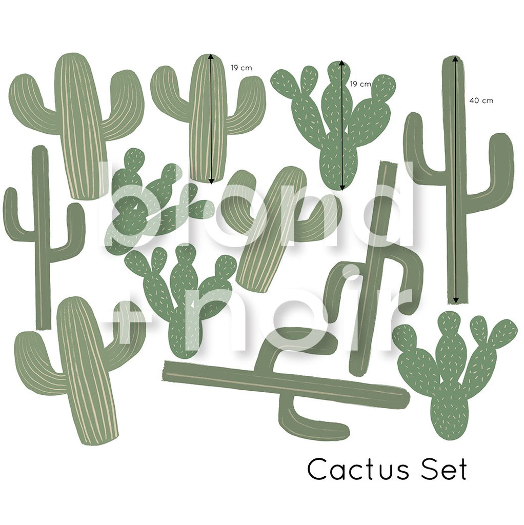 Cactus Sets | Wall Decals Wall Decals Blond + Noir Cactus 
