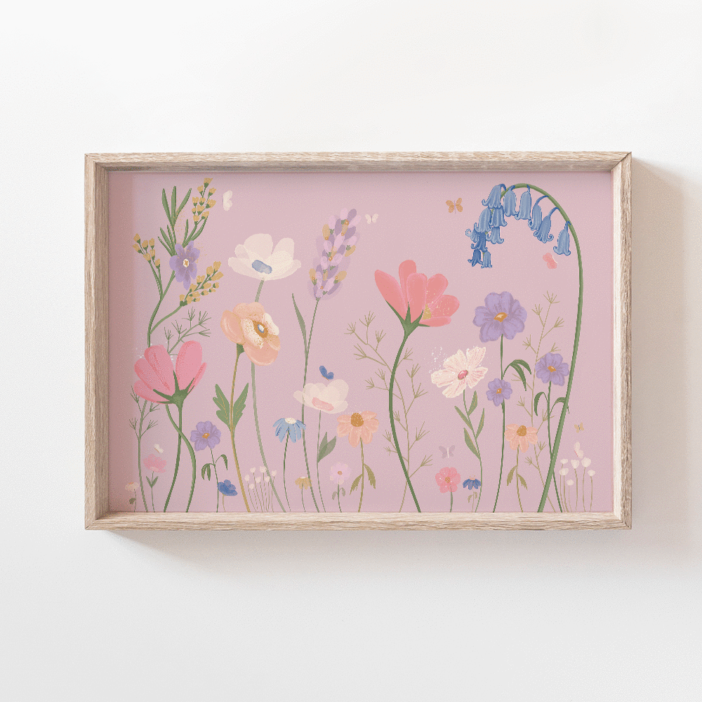 Garden Party Lilac | Statement Art Print Art Prints Blond + Noir 