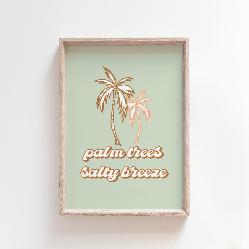 Palm Trees, Salty Breeze | Art Print Art Prints Blond + Noir 