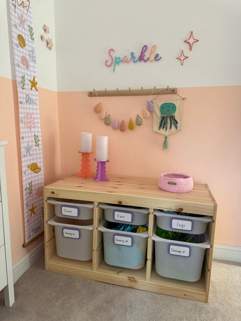 Acrylic Storage Labels | Reusable Write On! Acrylic Name Letterly Australia 