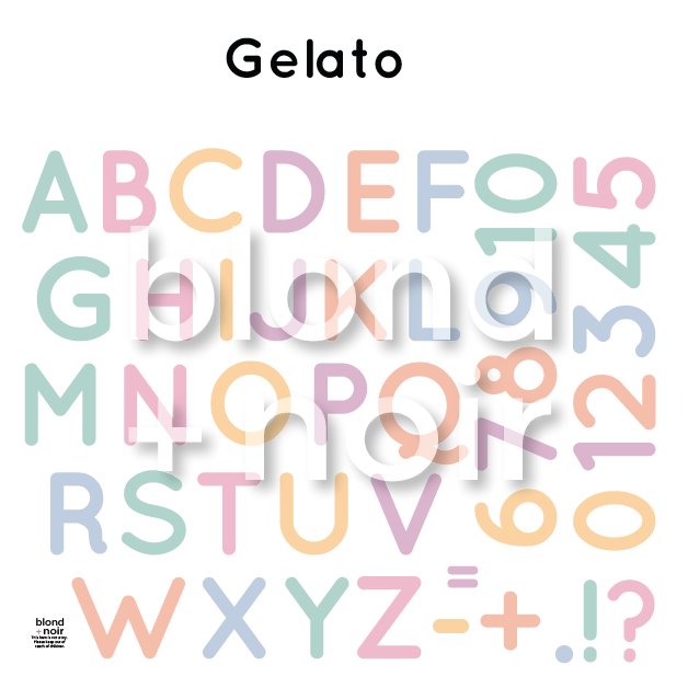 Alphabet & Numbers | Wall Decals Wall Decals Blond + Noir 