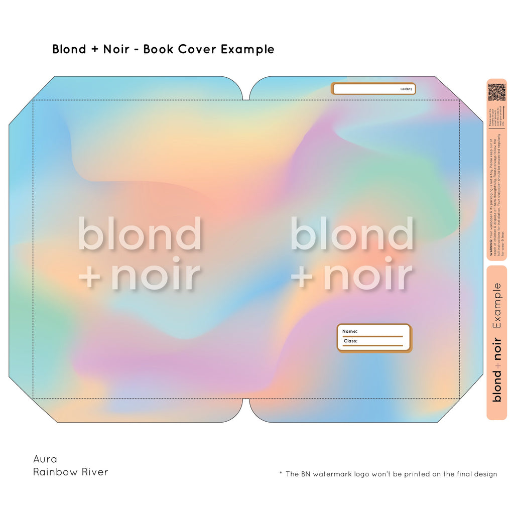 Aura | Pre-cut Book Covers | Customisable Back to School Supplies Back to school Blond + Noir 