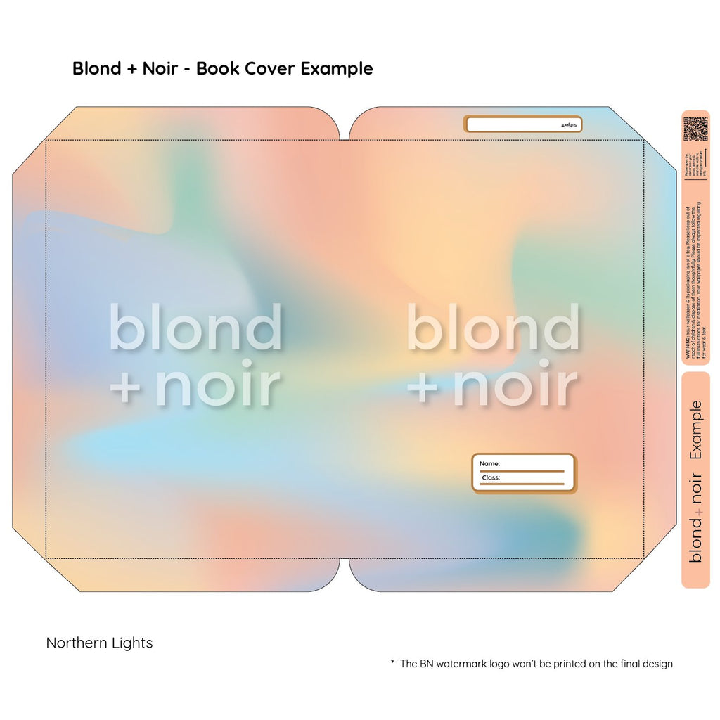 Aura | Pre-cut Book Covers | Customisable Back to School Supplies Back to school Blond + Noir 