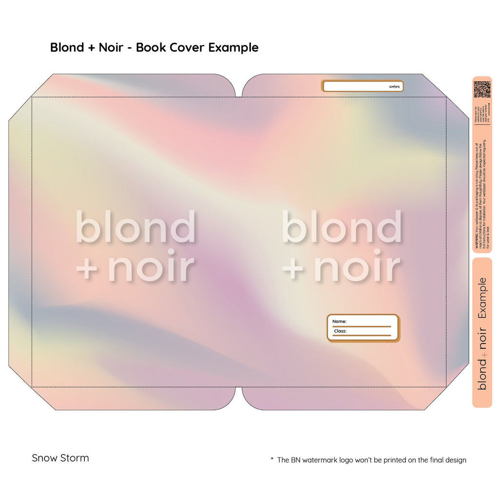 Aura | Pre-cut Book Covers | Customisable Back to School Supplies Back to school Blond + Noir 