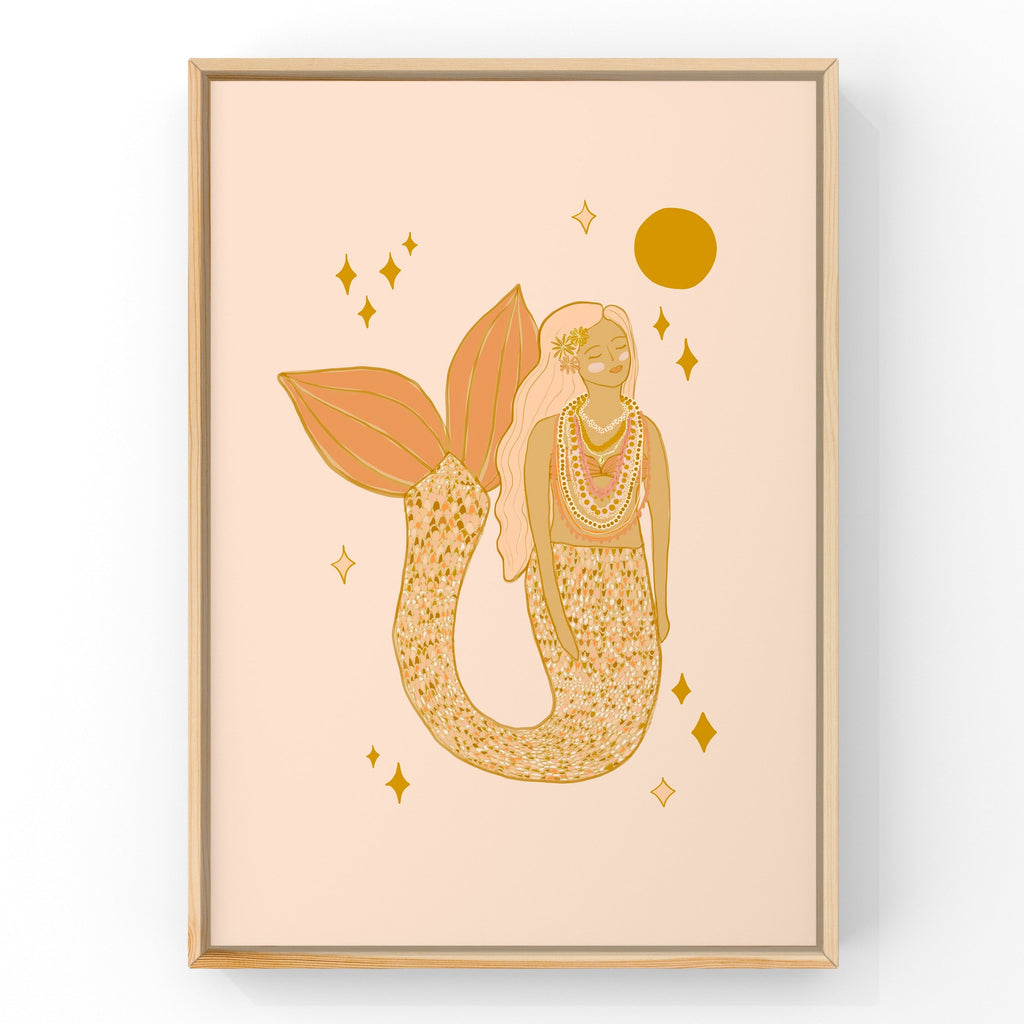 Autumn Mermaid by Little Peach & Pip | Art Print Art Prints Little Peach + Pip 