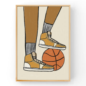 Basketball Bronze by Little Peach & Pip | Art Print Art Prints Little Peach + Pip 