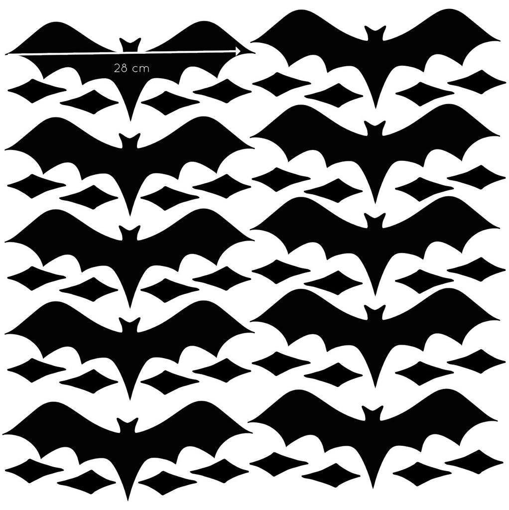 Bats & Stars | Halloween Wall Decals Wall Decals Blond + Noir 