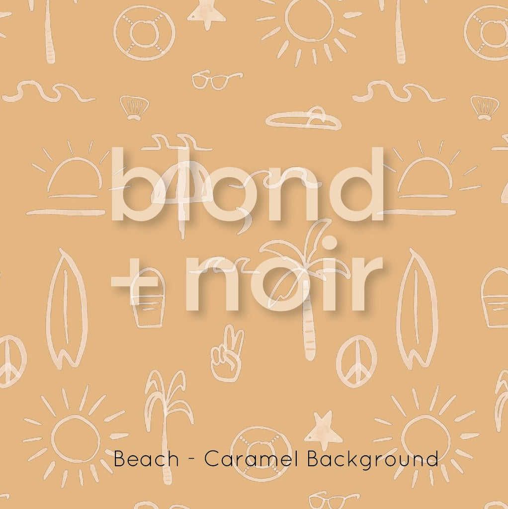 Beach | Full & Half Wall Wallpaper Wallpaper Blond + Noir 