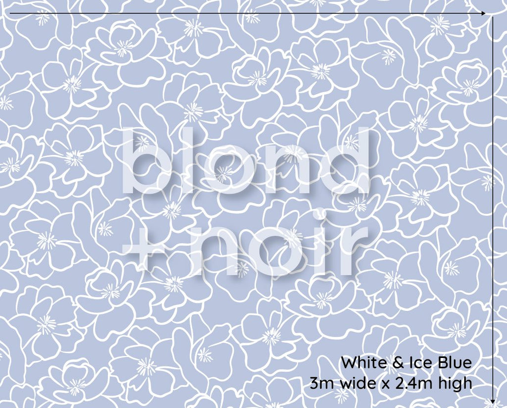 Bloom | Peony Full & Half Wall Wallpaper Wallpaper Blond + Noir 