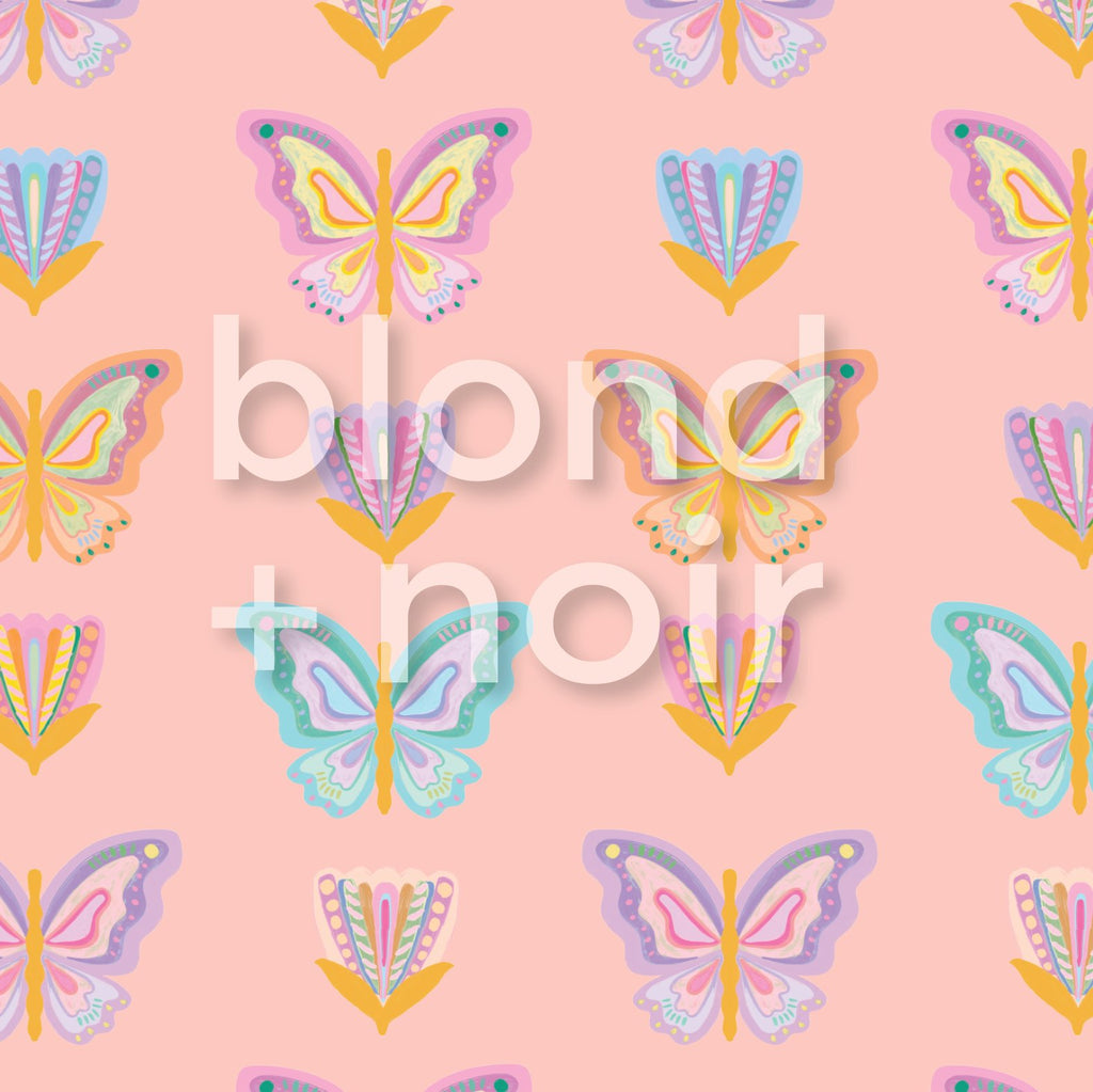 Butterfly & Flowers | Pre-cut Book Covers | Customisable Back to School Supplies Back to school Blond + Noir 