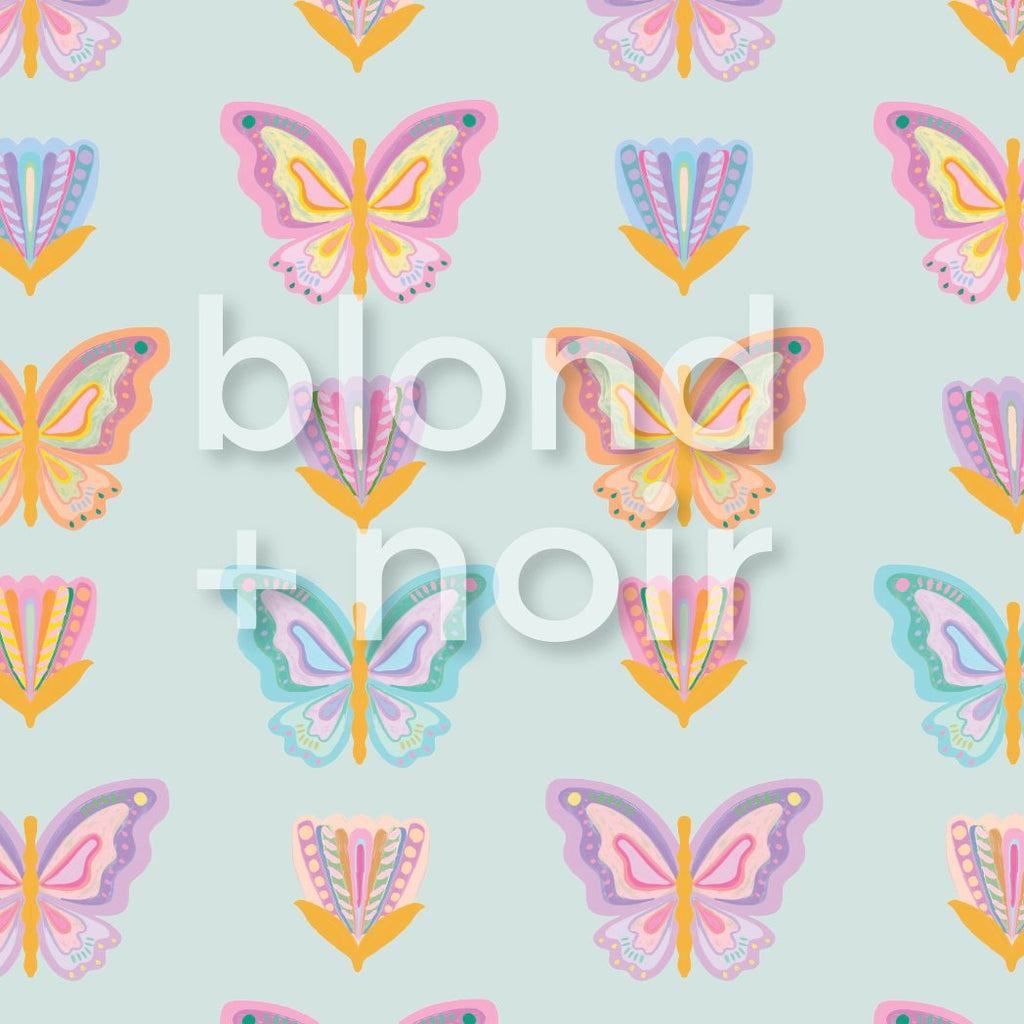 Butterfly & Flowers | Pre-cut Book Covers | Customisable Back to School Supplies Back to school Blond + Noir 