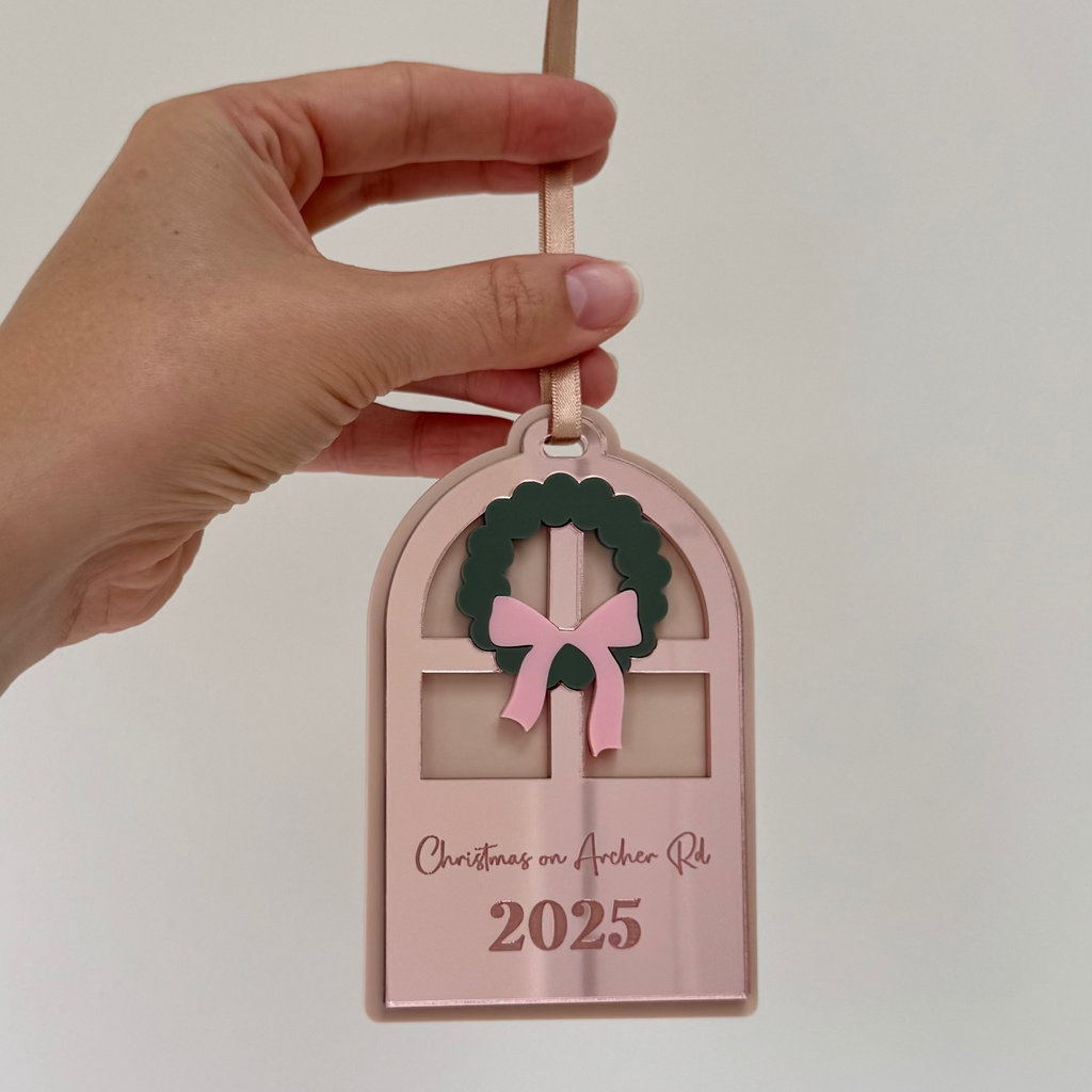 Christmas Door Bauble | Custom Christmas Decoration Acrylic Name Letterly Australia 