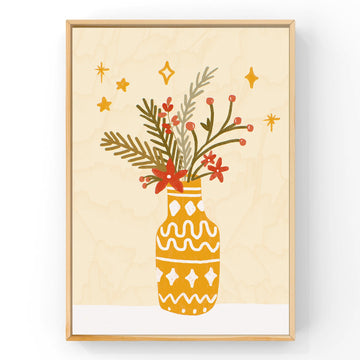 Christmas Posy by Little Peach & Pip | Art Print Art Prints Little Peach + Pip 