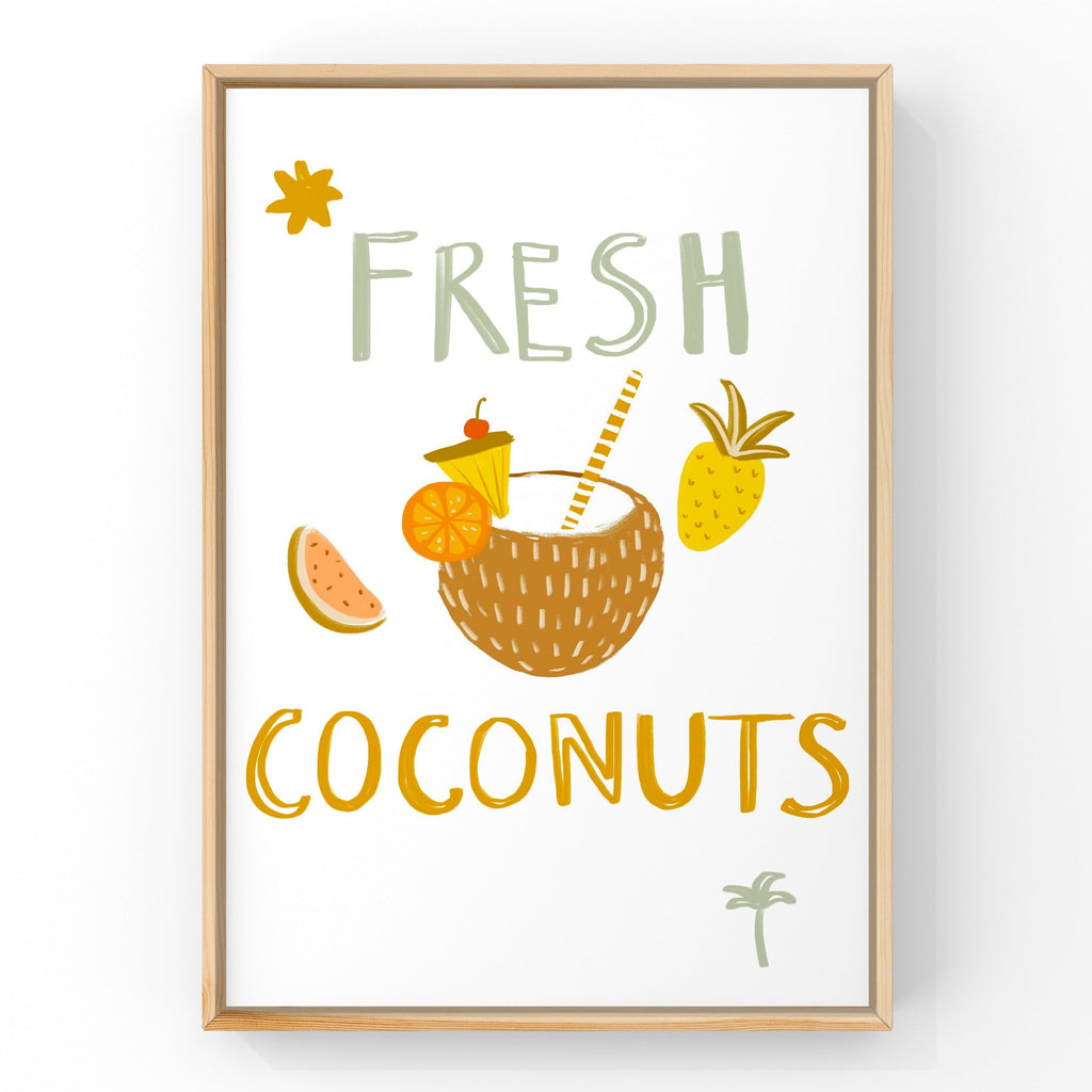 Coconuts by Little Peach + Pip | Art Print Art Prints Little Peach + Pip 