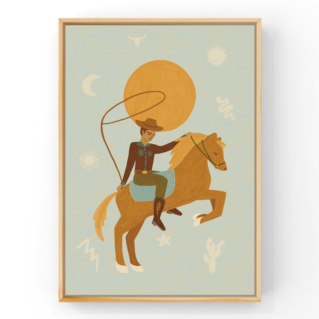 Cowboy by Little Peach & Pip | Art Print Art Prints Little Peach + Pip 