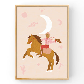 Cowgirl by Little Peach & Pip | Art Print Art Prints Little Peach + Pip 