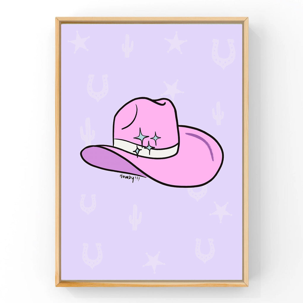 Cowgirl Hat Pink | Art Print Art Prints Blond + Noir 