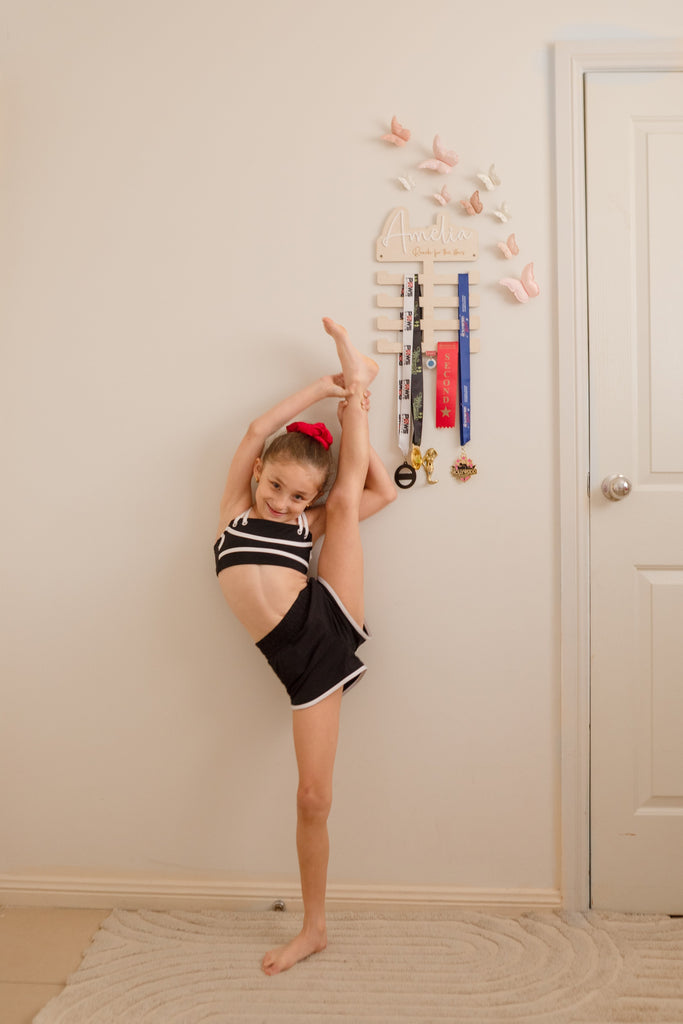 Custom Personalised Medal or Ribbon Holder Acrylic Name Letterly Australia 