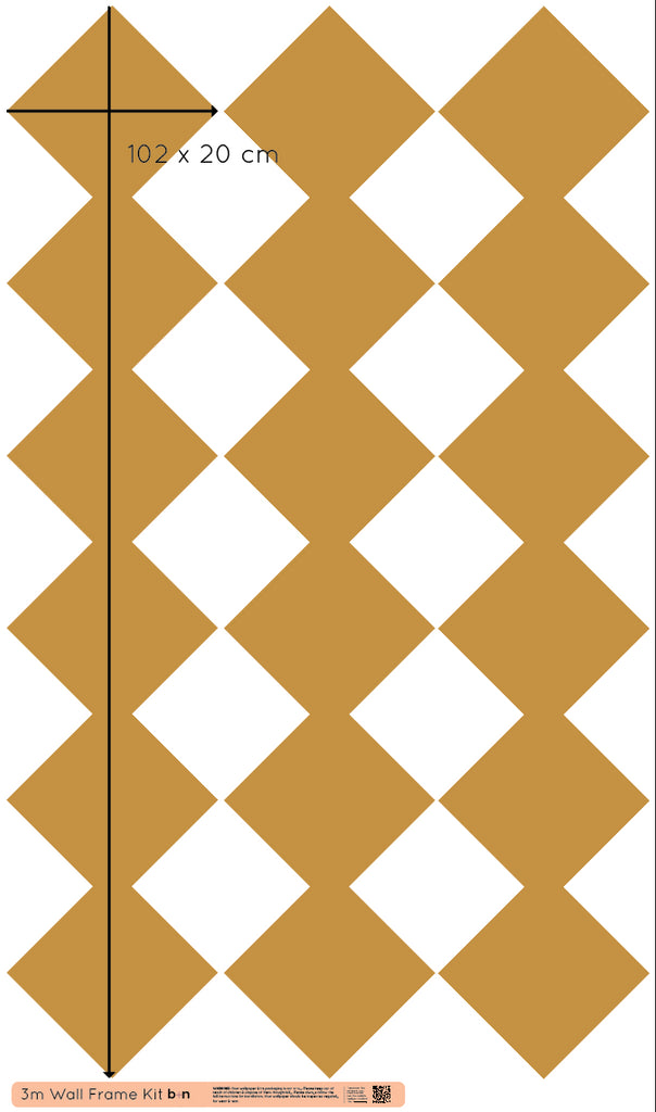 Diamond Wall Frame | Wall Decals Wall Decals Blond + Noir 