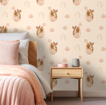 Dusty Mermaid by Little Peach & Pip | Wallpaper Wallpaper Blond + Noir 