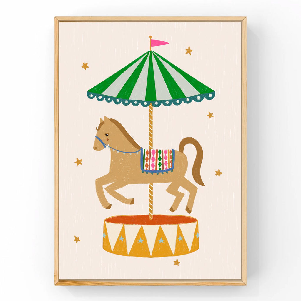 Electric Circus Carousel | Kids Decor | Art Print Art Prints Little Peach + Pip 