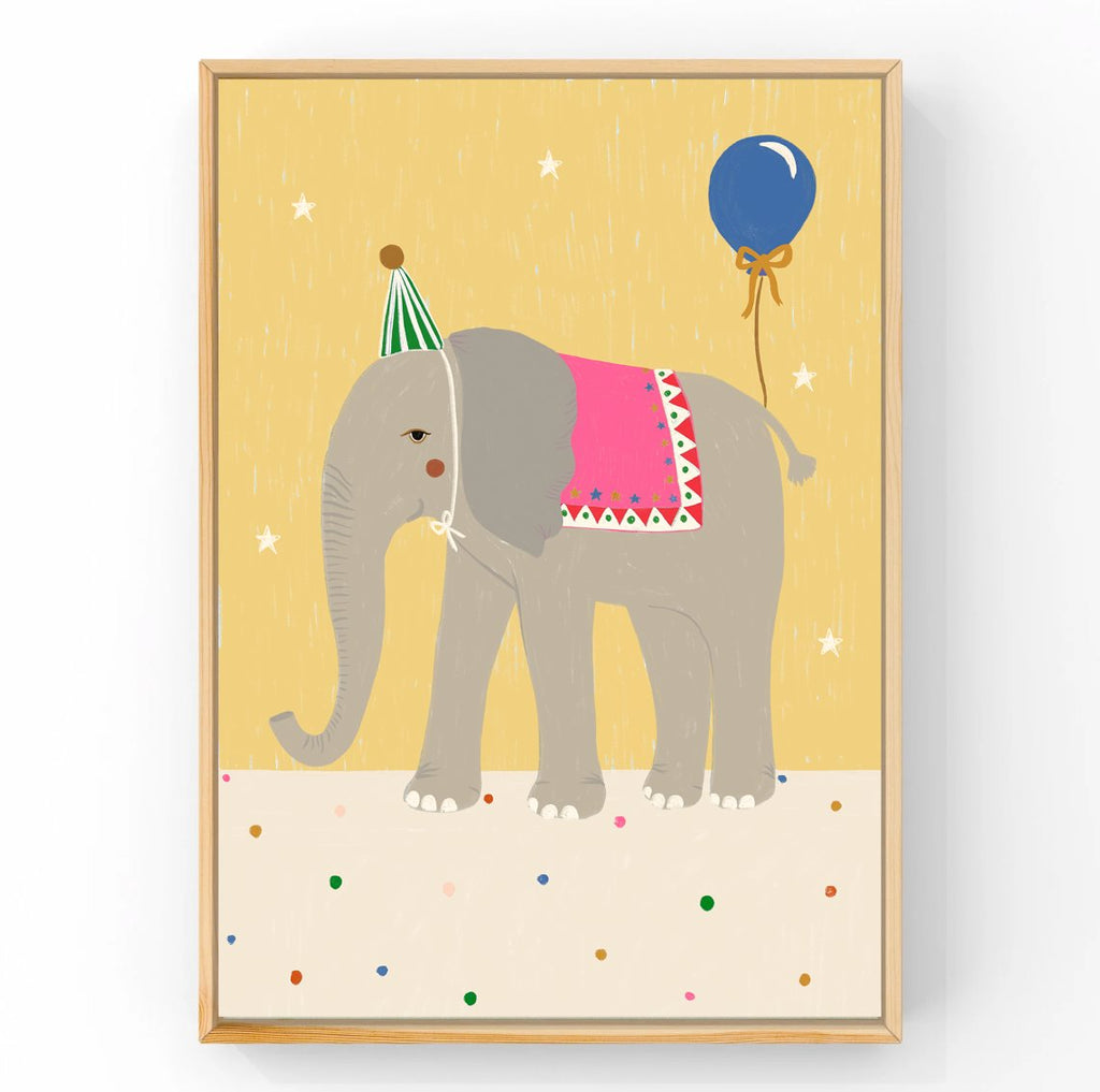 Electric Circus Elephant | Kids Decor | Art Print Art Prints Little Peach + Pip 