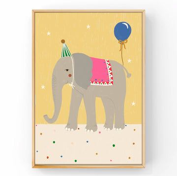 Electric Circus Elephant | Kids Decor | Art Print Art Prints Little Peach + Pip 