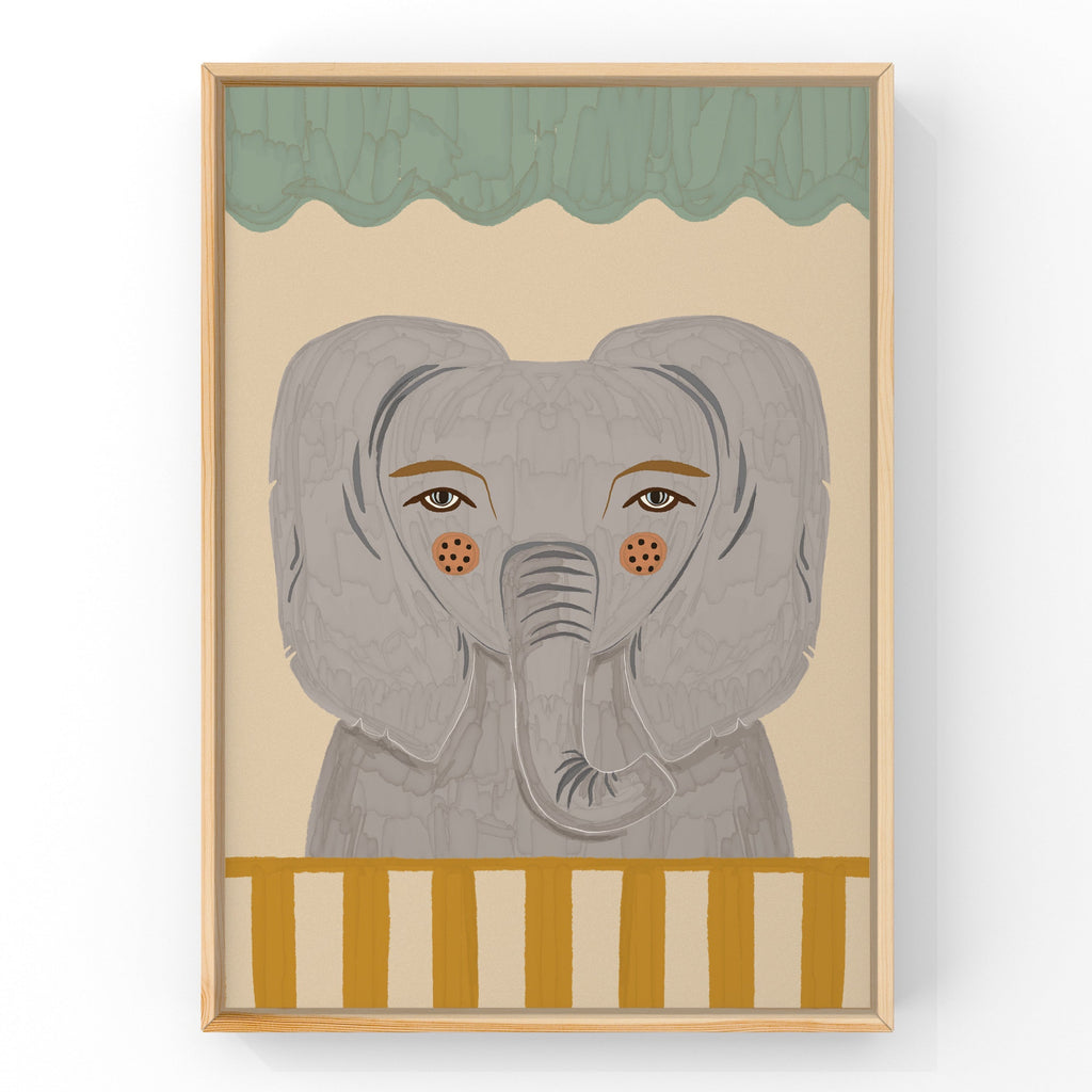 Eli the Elephant by Little Peach & Pip | Art Print Art Prints Little Peach + Pip 