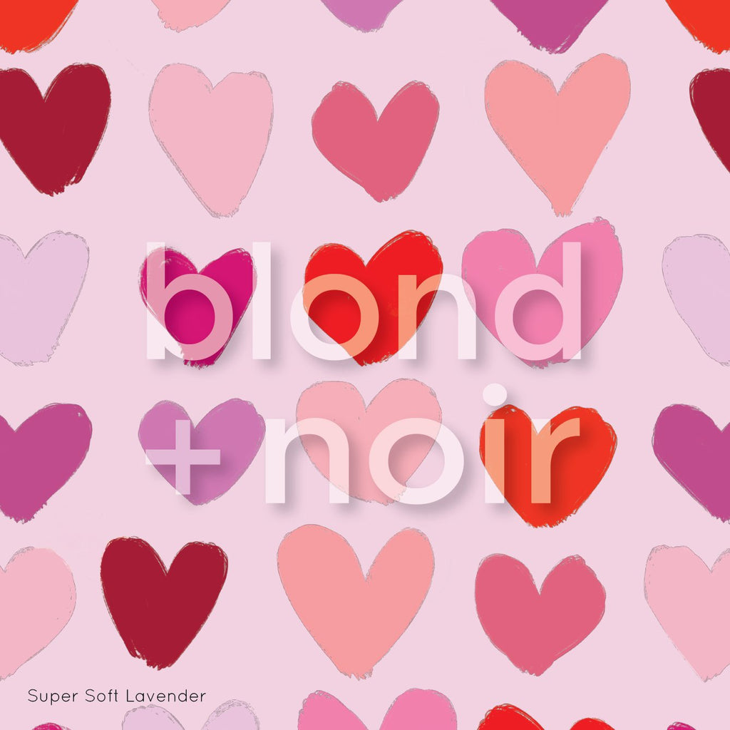 Fancy Hearts | Full & Half Wall Wallpaper Wallpaper Blond + Noir 