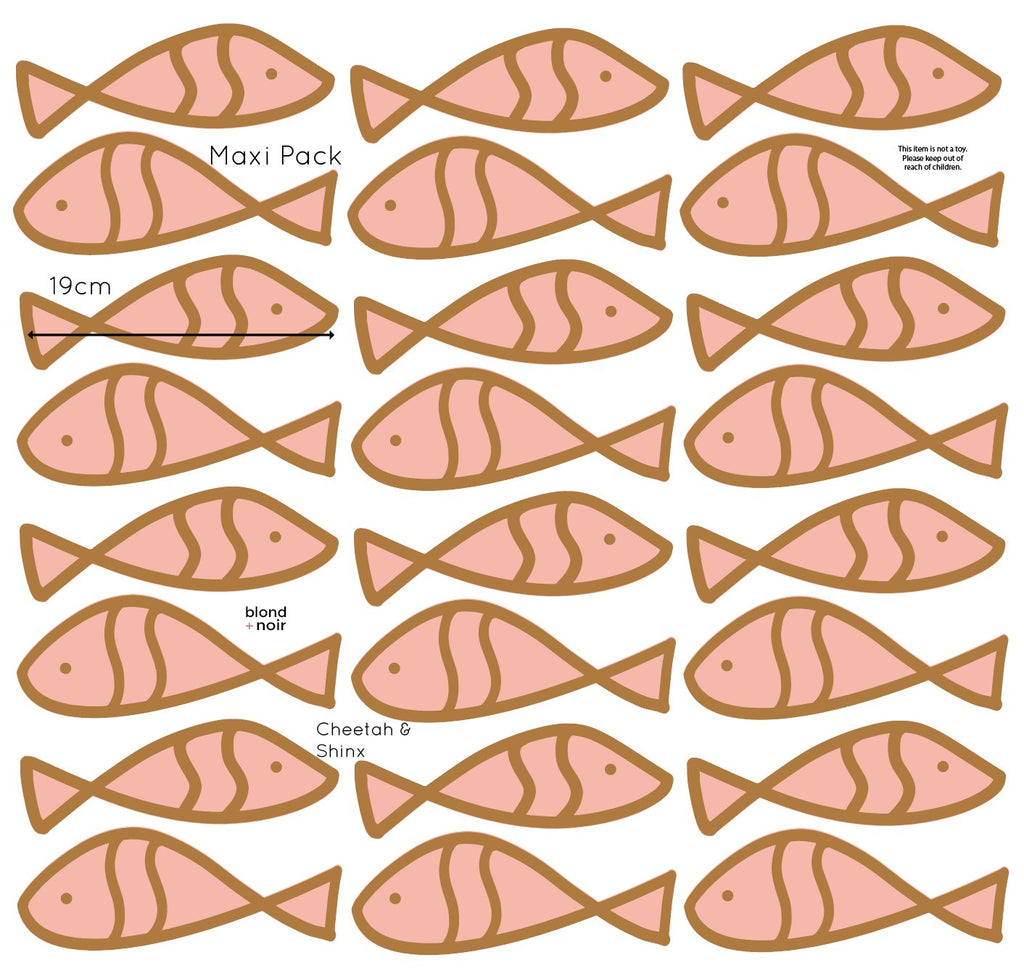Fish | Wall Decals Wall Decals Blond + Noir 