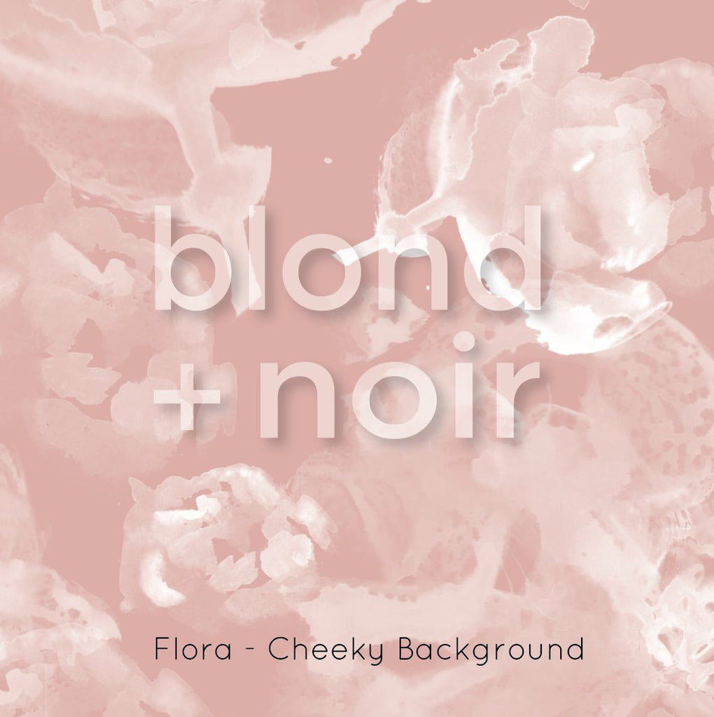 Flora | Full & Half Wall Wallpaper Wallpaper Blond + Noir 