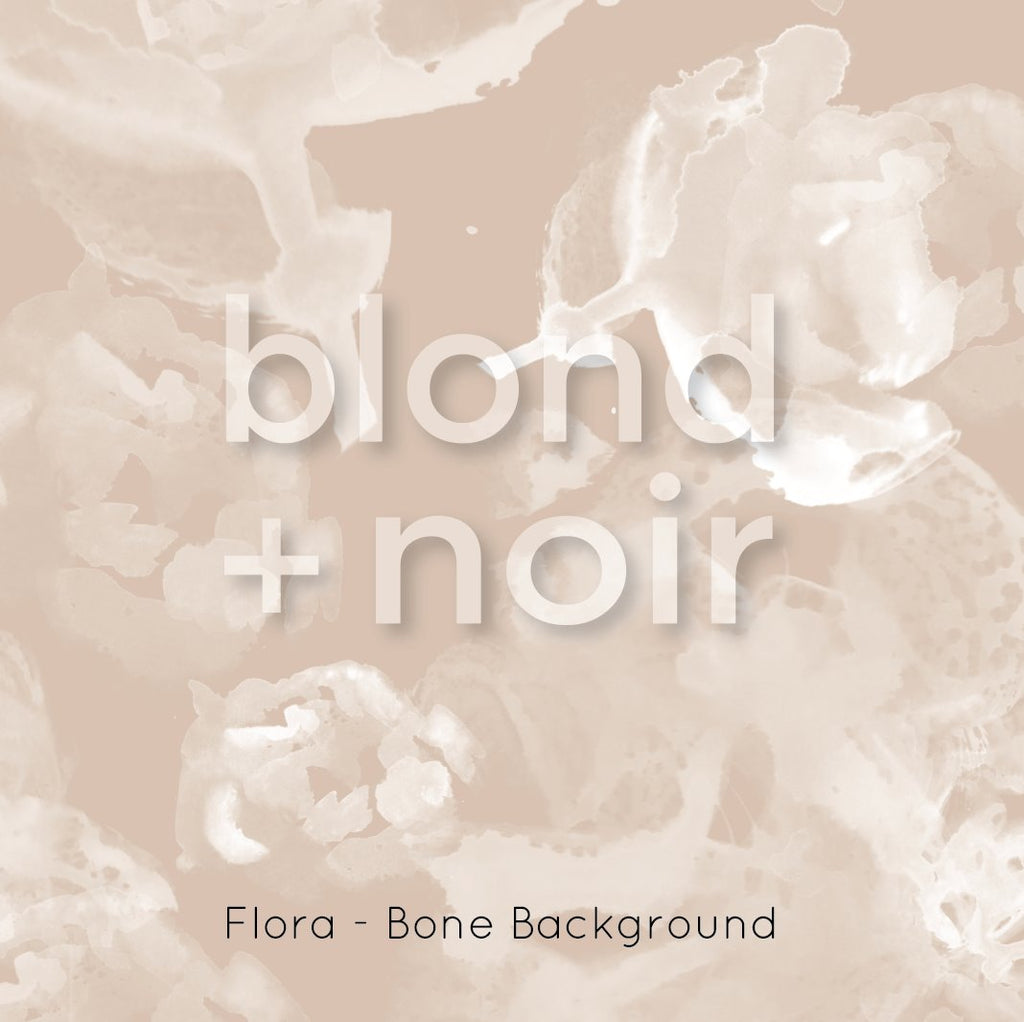 Flora | Full & Half Wall Wallpaper Wallpaper Blond + Noir 