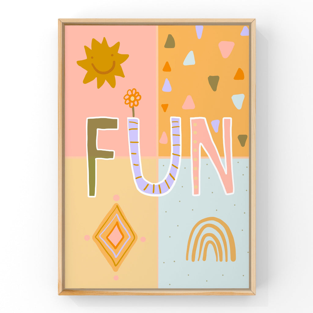 Fun (Mint) by Little Peach & Pip | Art Print Art Prints Little Peach + Pip 