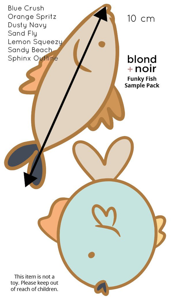 Funky Fish | Wall Decals Wall Decals Blond + Noir 