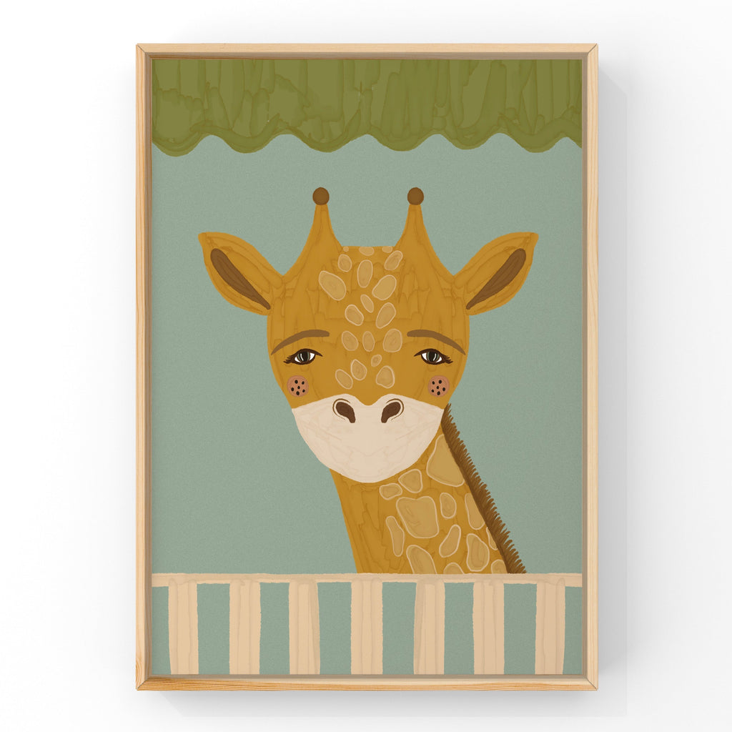 Georgie the Giraffe by Little Peach & Pip | Art Print Art Prints Little Peach + Pip 
