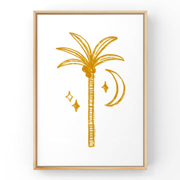 Golden Palm by Little Peach & Pip | Art Print Art Prints Little Peach + Pip 