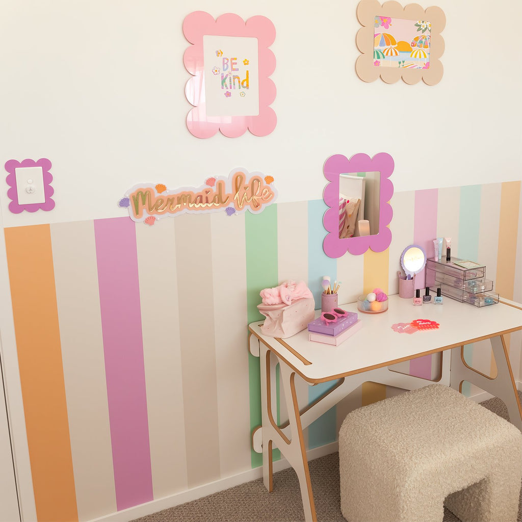 Hand Held Mirror | with Customisation Acrylic Name Letterly Australia 