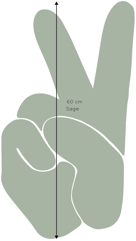 Hand Peace | Wall Decals Wall Decals Blond + Noir 