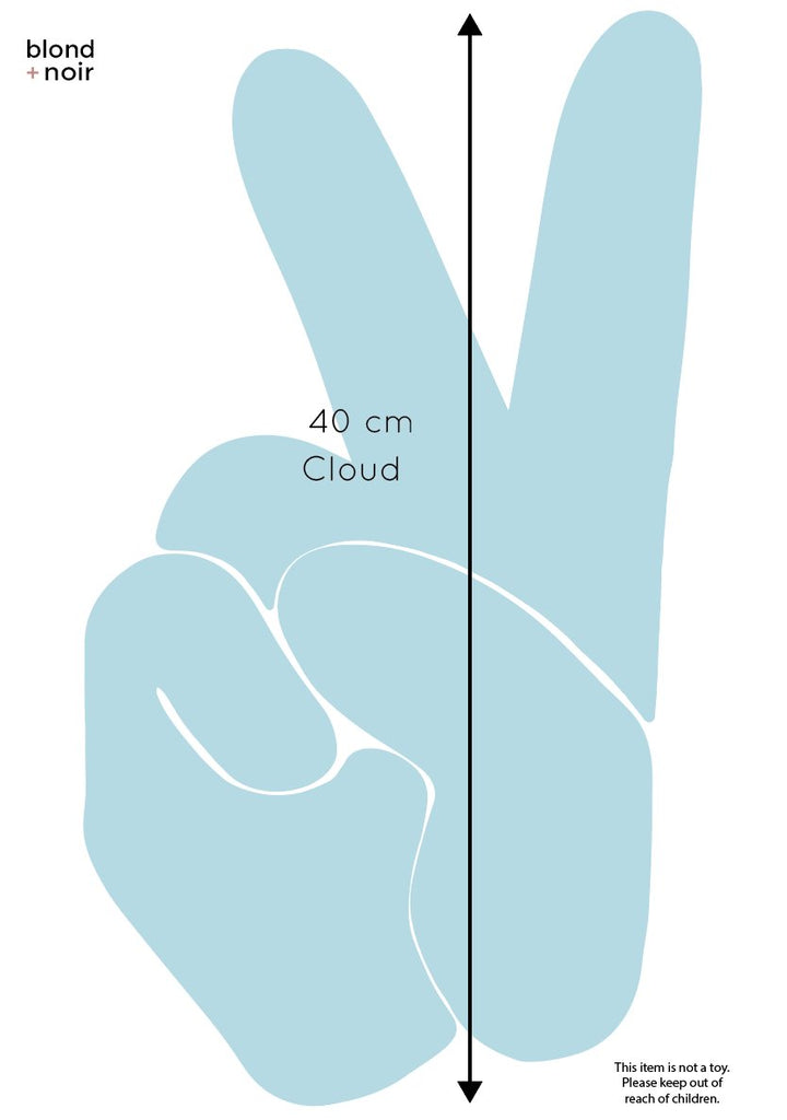 Hand Peace | Wall Decals Wall Decals Blond + Noir 