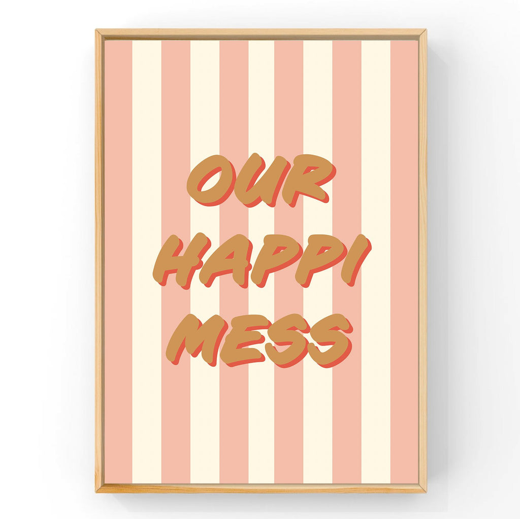 Happimess Peach | Modern Art Print Art Prints Blond + Noir 