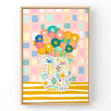 Happy Bloom by Little Peach + Pip | Art Print Art Prints Little Peach + Pip 