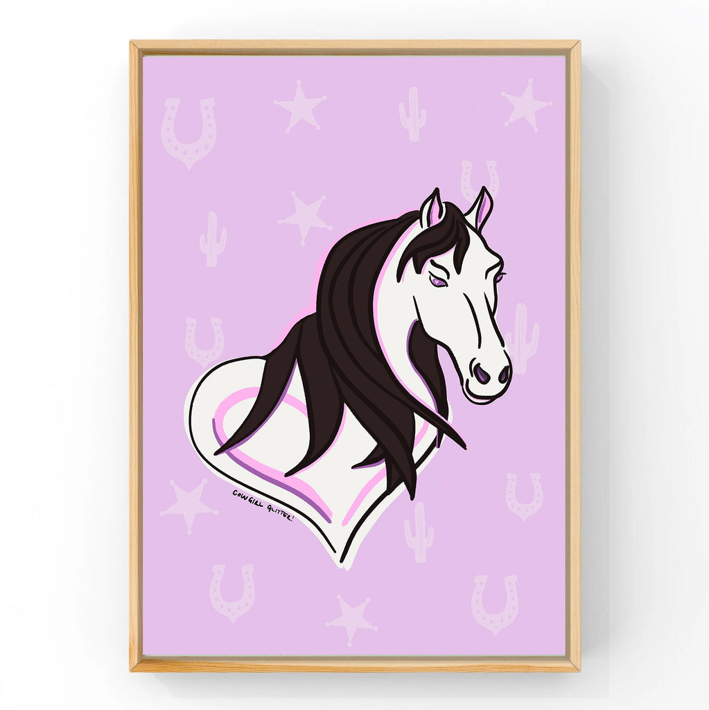 Howdy Horse Mauve | Art Print Art Prints Blond + Noir 