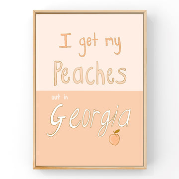 I Get My Peaches by Little Peach & Pip | Art Print Art Prints Little Peach + Pip 