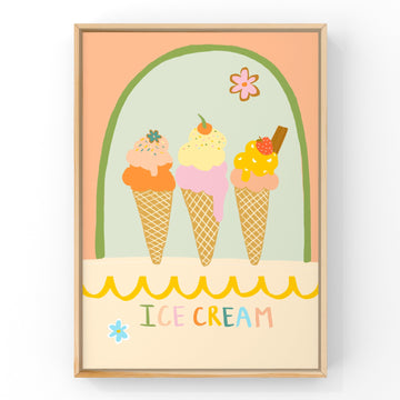 Ice Cream by Little Peach & Pip | Art Print Art Prints Little Peach + Pip 
