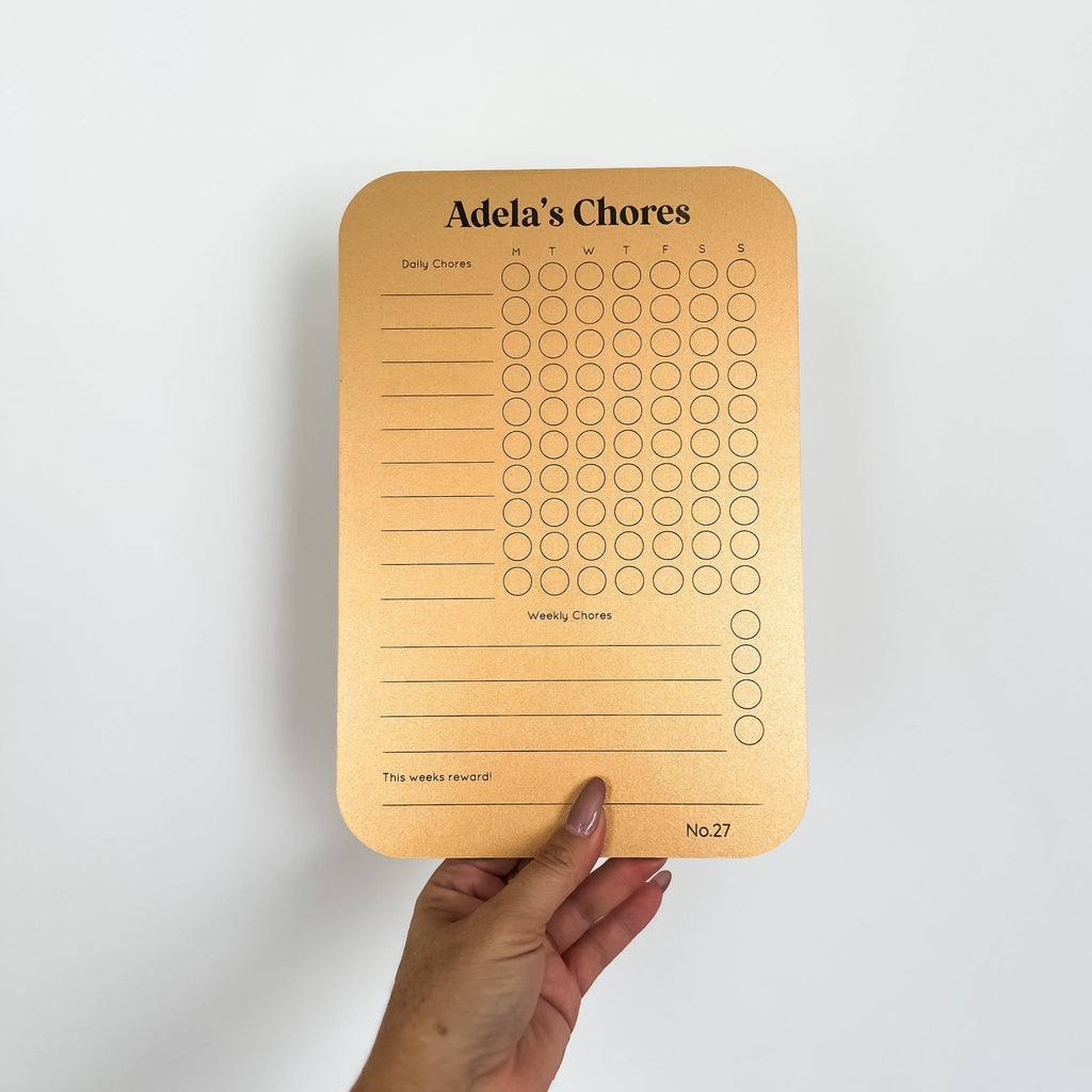 Kids Chore Chart | Reusable Acrylic Name Letterly Australia 