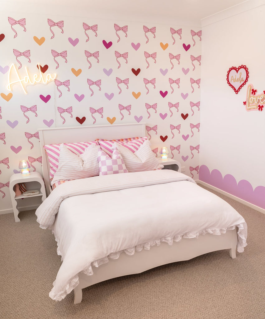 Lace Heart Acrylic Name Plaque Acrylic Name Letterly Australia 