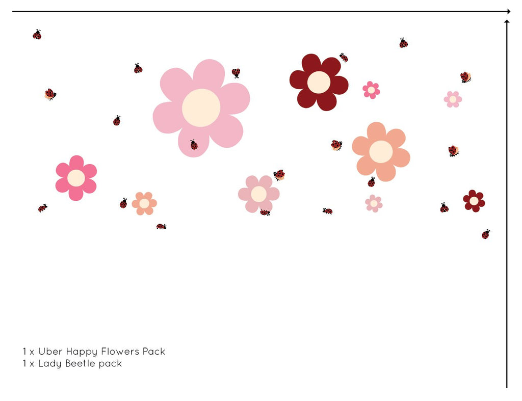Lady Beetle | Lucky Wall Decals for Kids Blond + Noir 